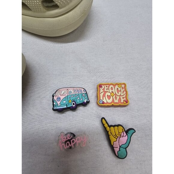 CROCS Classic Crush Clog Bone Tan Slip On Platform Sandal Women's Size 7/ Mens 5 - Picture 16 of 16